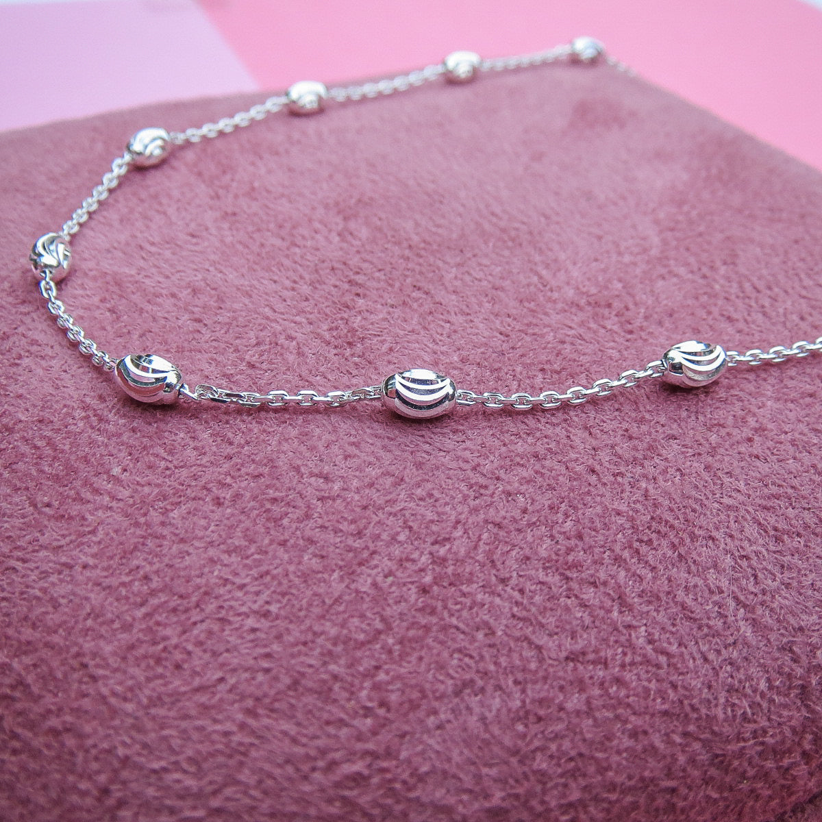 silver oval moon necklace - carathea jewellers