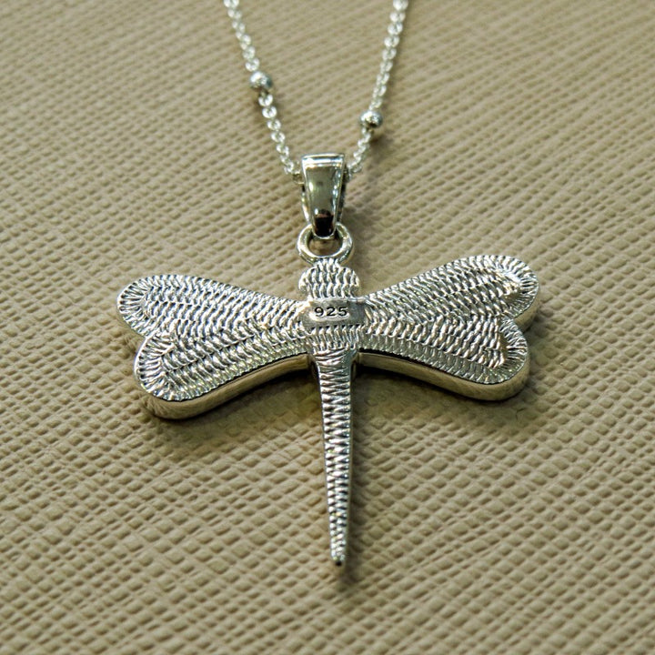 silver butterfly pendant back - Carathea jewellers