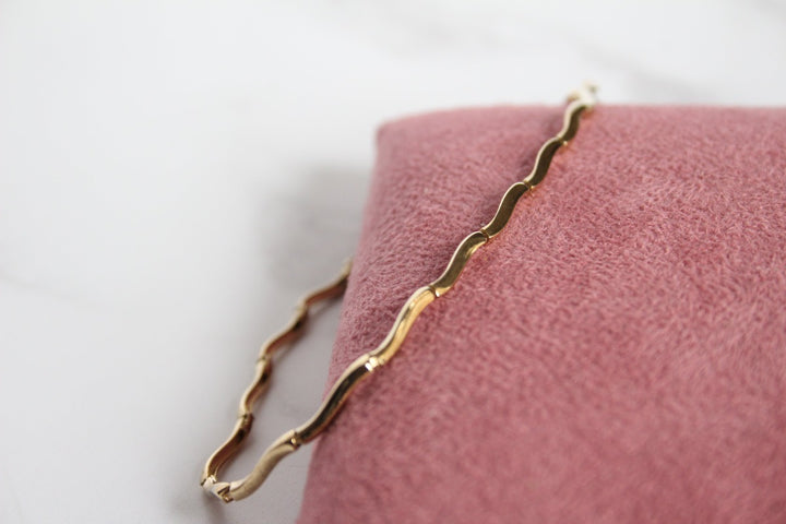 Gold Wave Bracelet Jewellery Carathea