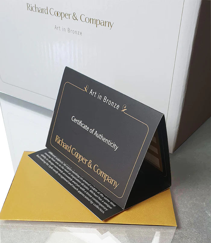 Solid Bronze Labrador in Chair Sculpture (Limited Edition)