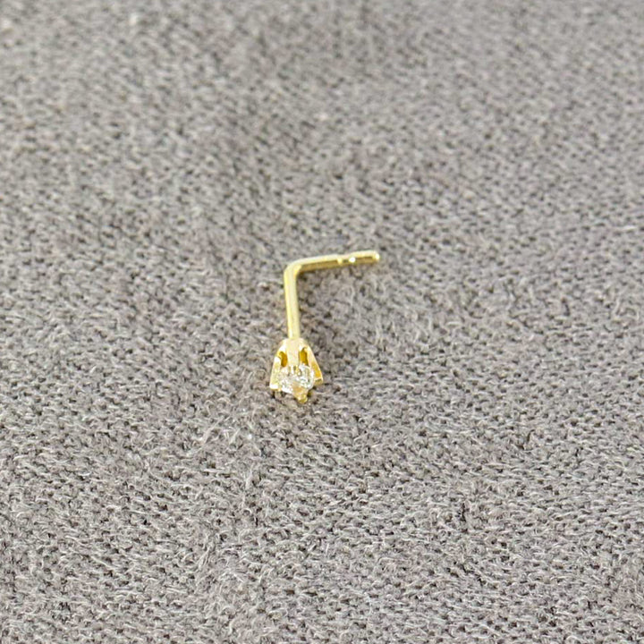 Gold and Real Diamond Nose Stud