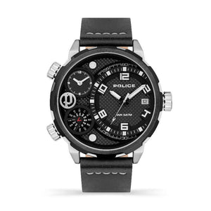 Police men's watch in black with mulit dials - Carathea jewellers