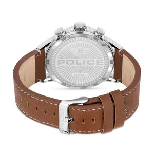 Police men's chrono watch brown strap - Carathea jewellers