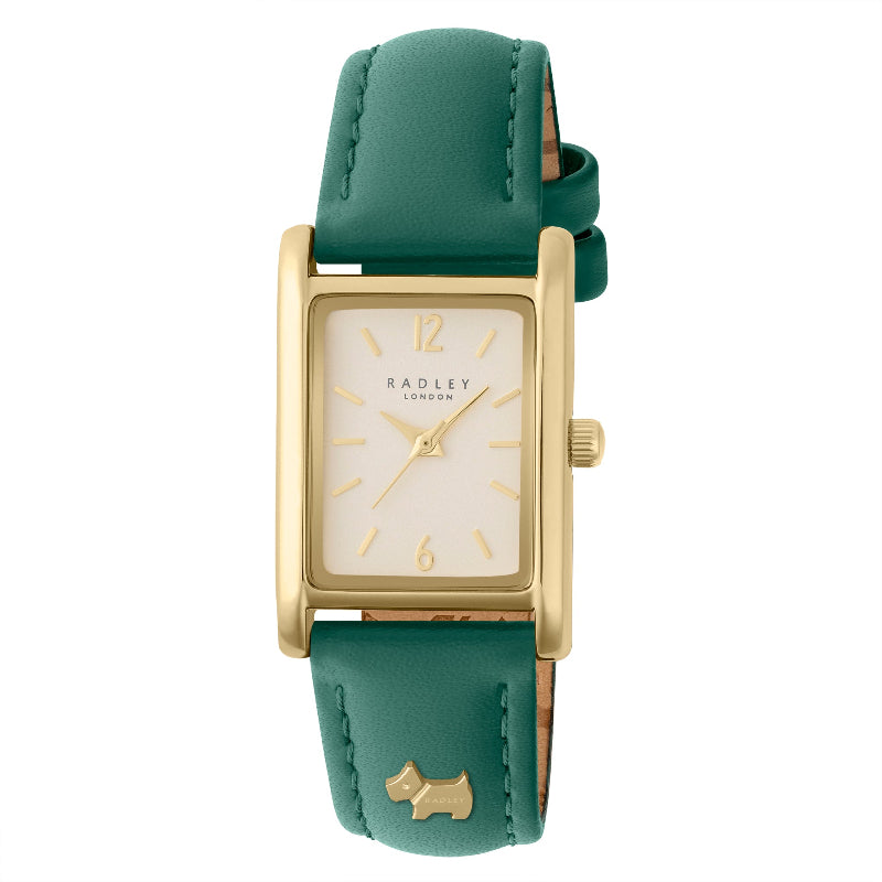Radley Ladies Oblong watch green strap - Carathea