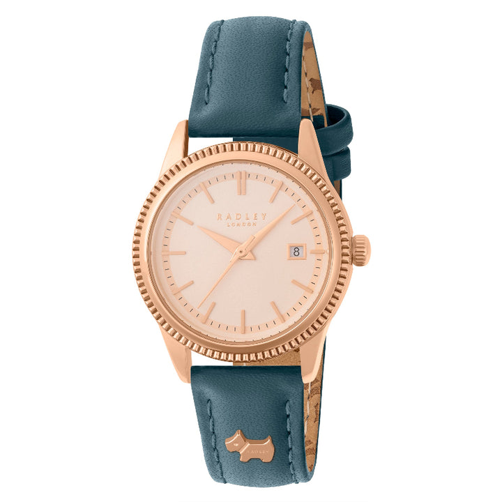 Blue/green and rose gold ladies Radley Watch - Carathea