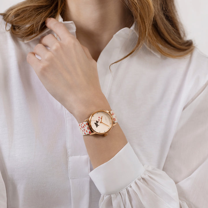 Radley ladies watch with pink hearts - Carathea