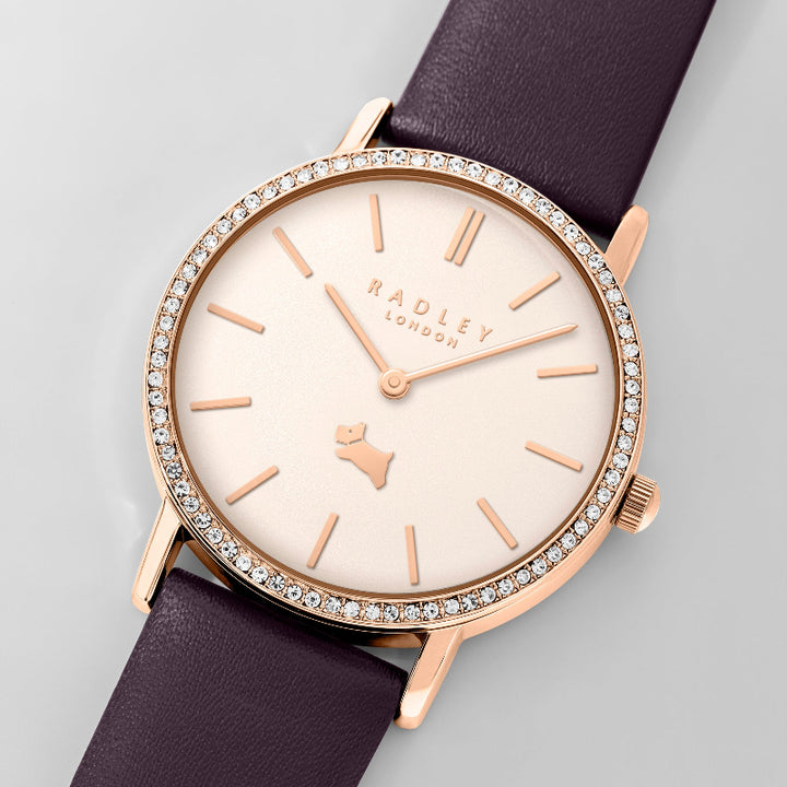 Radley ladies watch with purple strap - Carathea