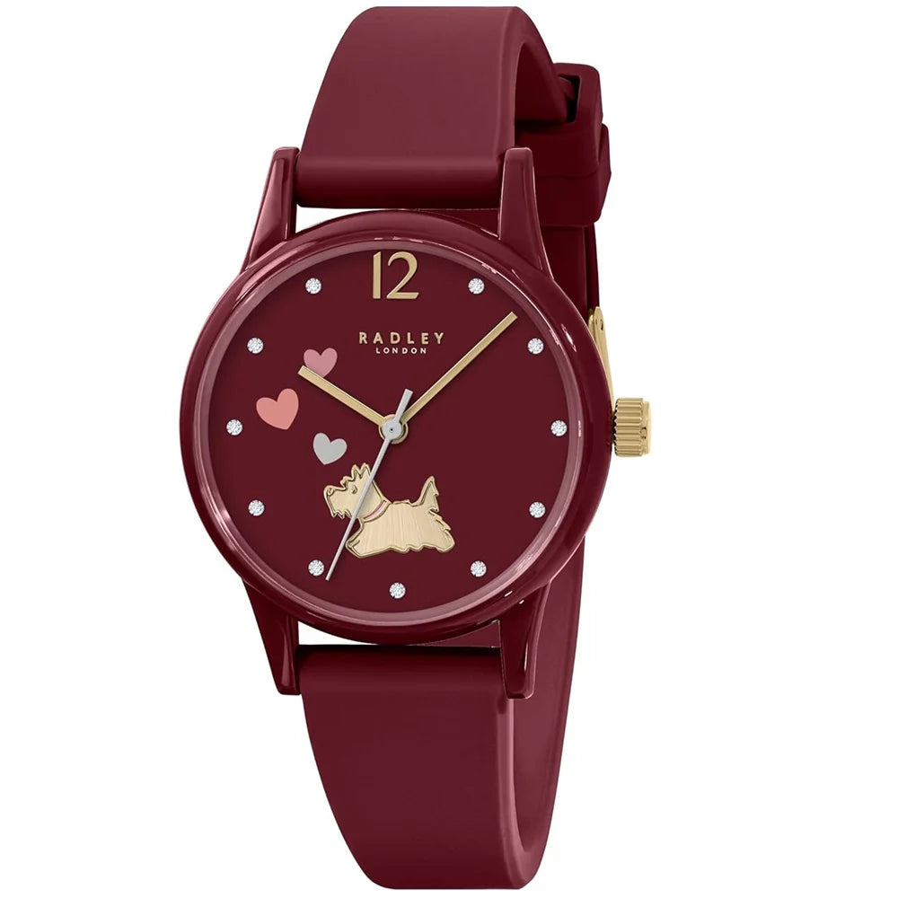 Ladies Radley Watch in Mulberry Red with Silicone Strap RY21808A