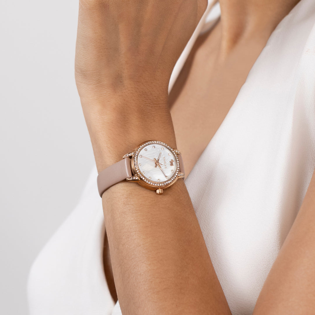 Radley Pale Pink Leather Strap Ladies Watch RY21818