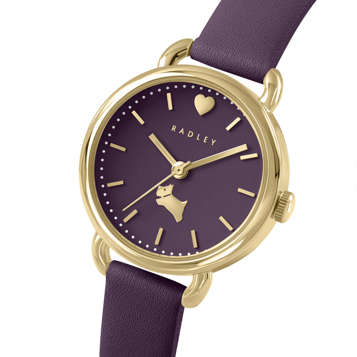 Radley Purple Leather Strap Ladies Watch RY21884A