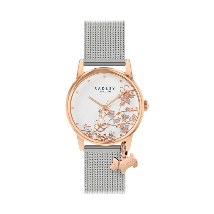 Radley Botanical Floral Plated Stainless Steel Fashion Watch RY4399A