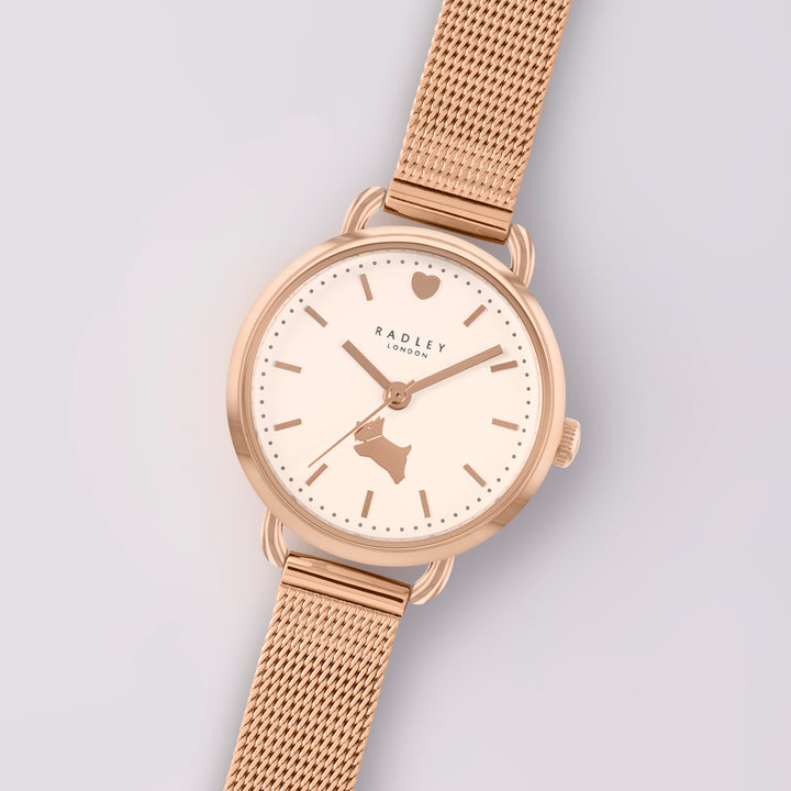 Radley Ladies Watch Rose Gold Mesh Strap RY4616