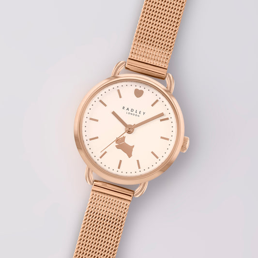 Radley Ladies Watch Rose Gold Mesh Strap RY4616