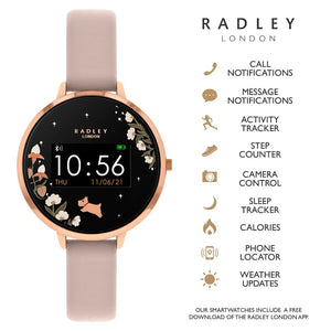 radley ladies smart watch pink strap | Carathea Watches
