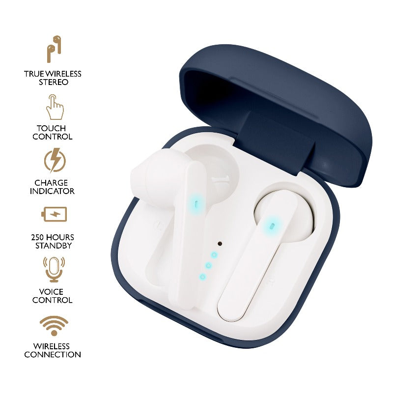 Radley Smartwatch in Navey with wireless headphones - Carathea