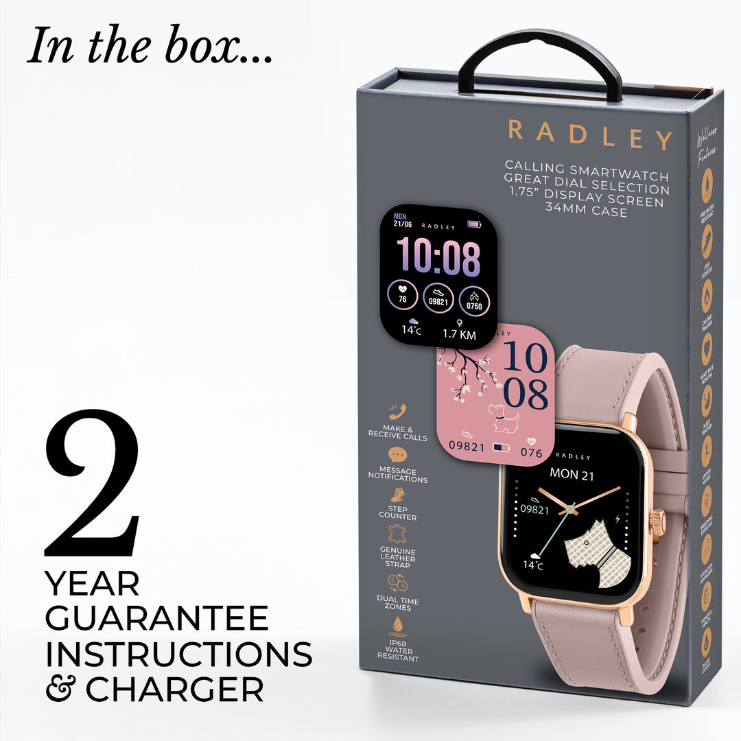 Radley Series 56 Pink Silicone Strap Smart Watch RYS56-2188