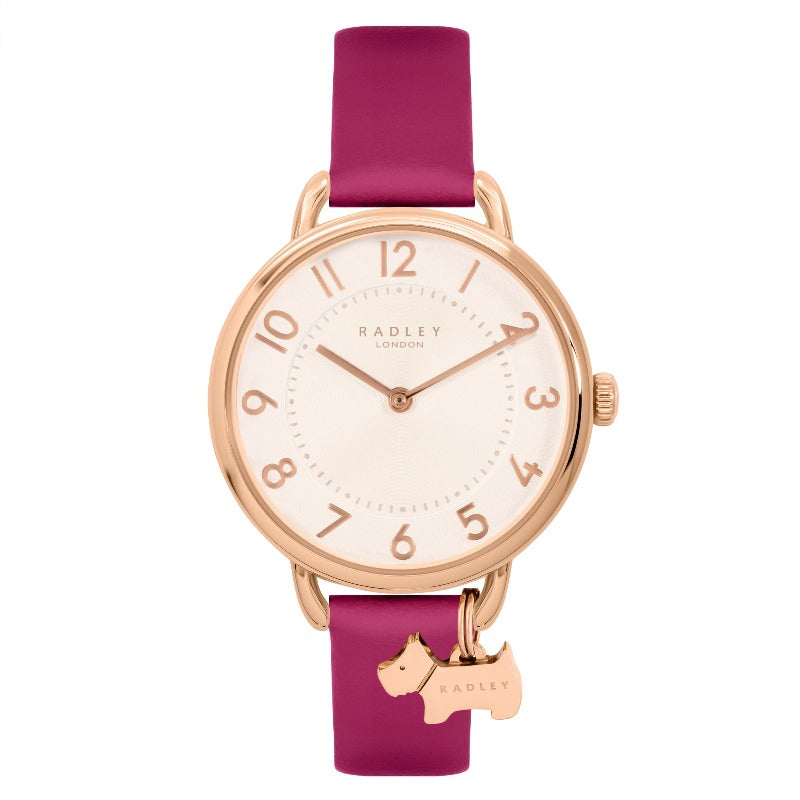 rose gold and pink radley watch with leather strap - Carathea watches