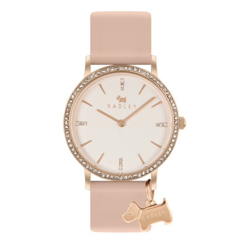 Radley ladies watch pink beige strap - Carathea jewellers