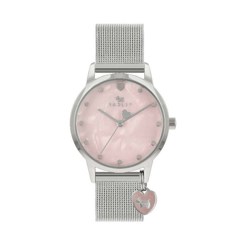 Ladies Radley watch pink Mother of Pearl dial and mesh strap - Carathea