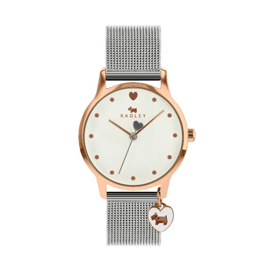 Radley rose gold and steel mesh strap watch - Carathea