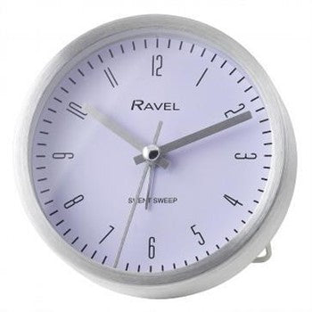 silver and white alarm clock