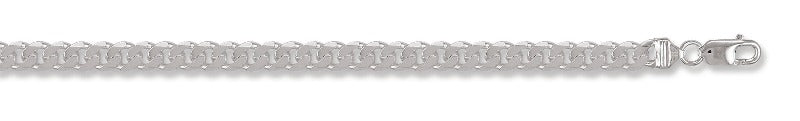silver curb bracelet for men - Carathea