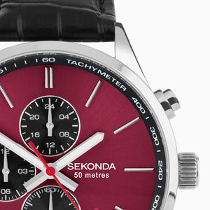 Sekonda Men's Endurance Chronograph Watch Red Dial 1938