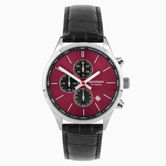 Sekonda Men's Endurance Chronograph Watch Red Dial 1938
