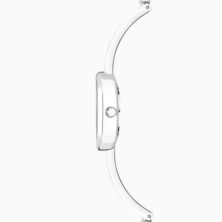 Sekonda Aurora watch with silver sunray dial and crystal bracelet.