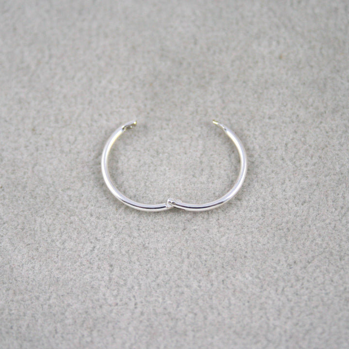 Hinged Silver Sleeper Earrings 12 mm (Pair)