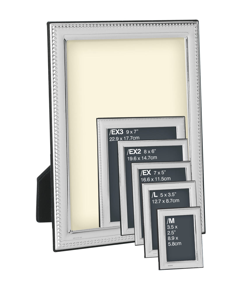 Silver photo frame with variations of sizes available 