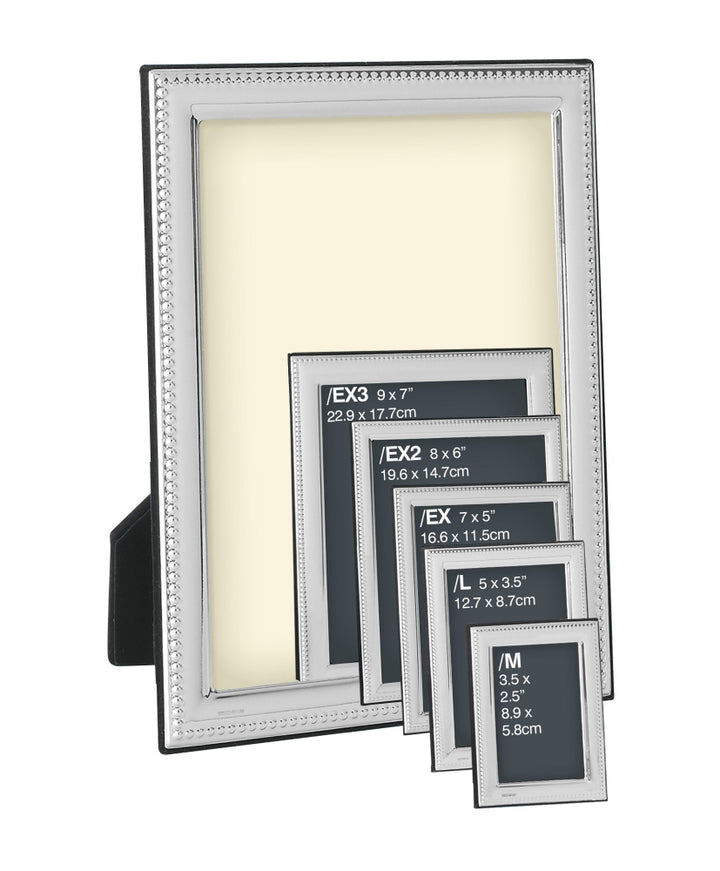 Silver photo frame with variations of sizes available 