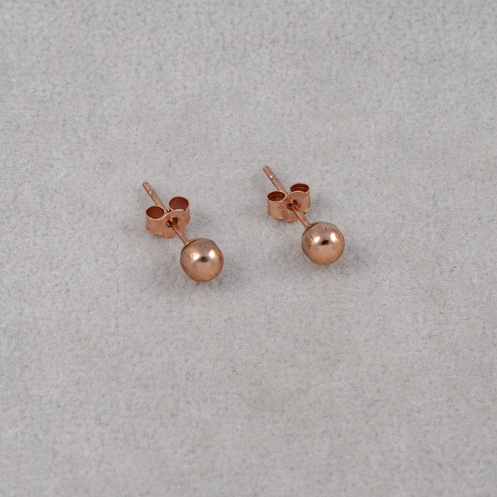 9ct Rose Gold 4mm Ball Stud Earrings