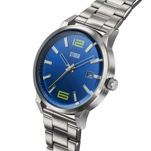 silver and blue men's Storm watch - Carathea jewellers