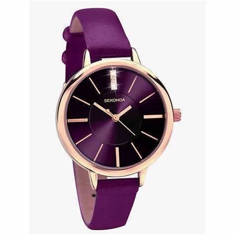Sekonda Ladies Purple and Rose Gold Watch