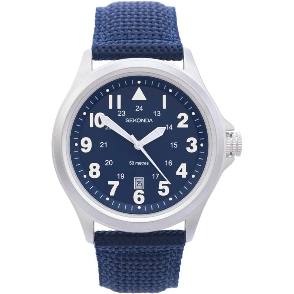 Men's Sekonda watch blue nylon strap - Carathea jewellers