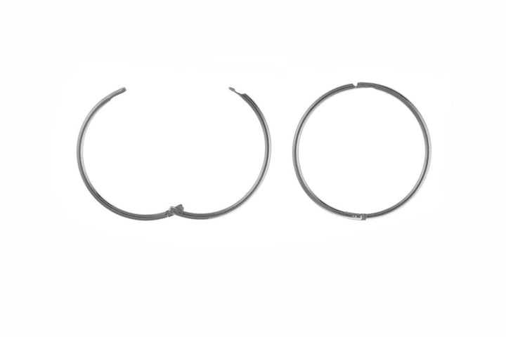 Hinged Silver Sleeper Earrings 12 mm (Pair)