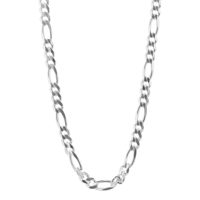 Silver Heavy Figaro Chain 20.5" (51cm)