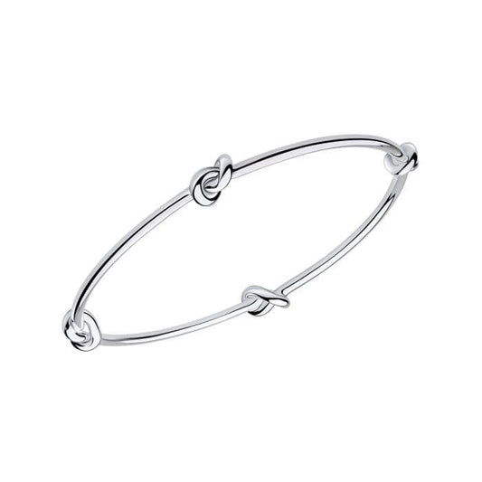 Silver Love Knots Bangle