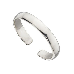 Polished Plain Silver Toe Ring
