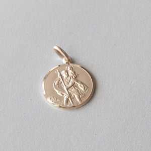 22mm Silver St Christopher Pendant - Double Sided