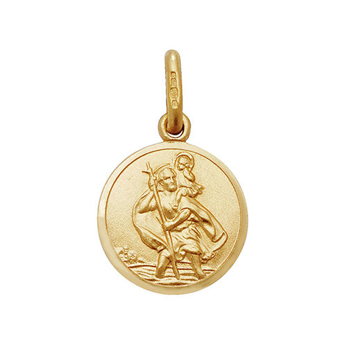 gold small St Christopher pendant - Carathea