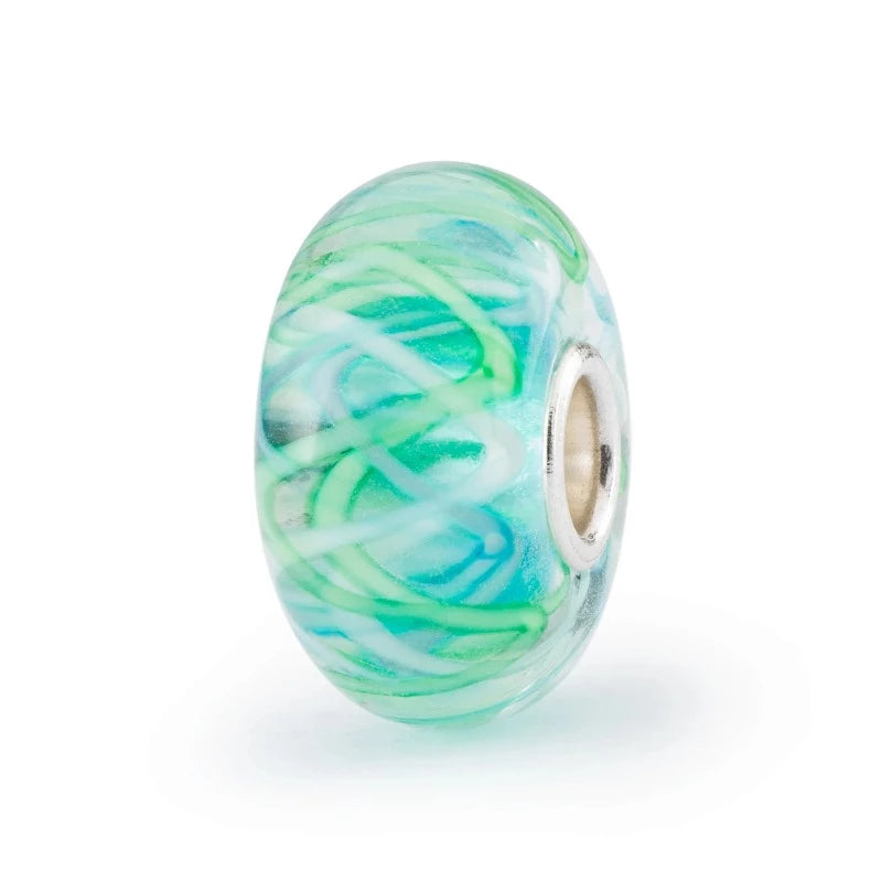 Trollbeads glass bead in blues and greens | Carathea