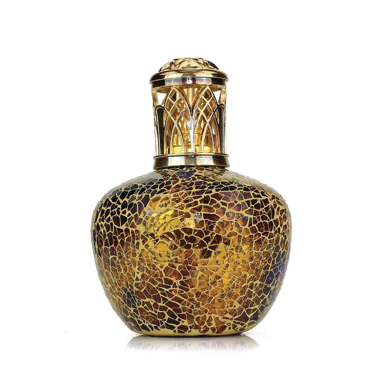 mosaic fragrance lamp in orange and browns | Carathea
