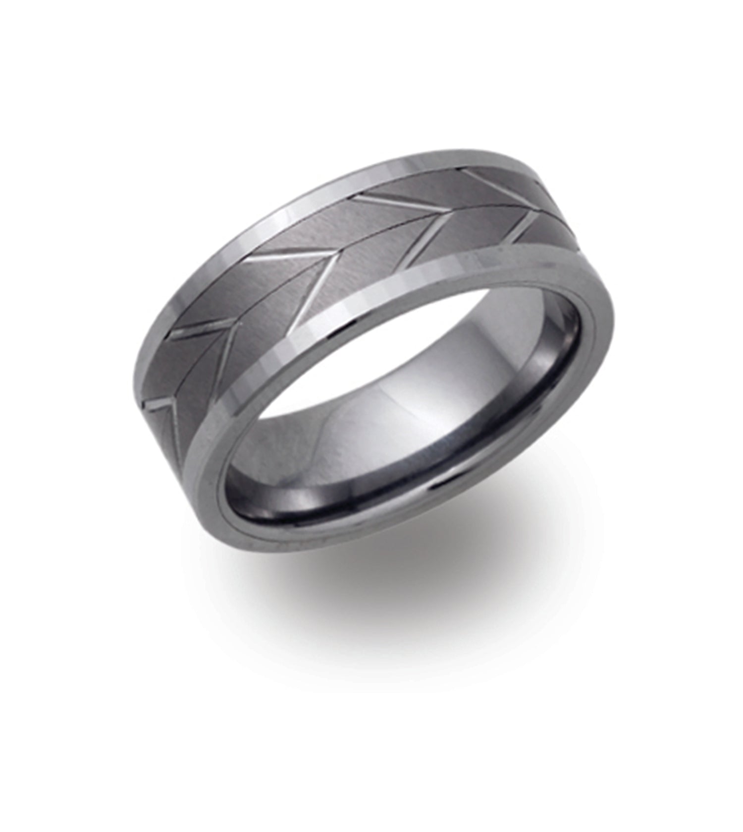 Tungsten Carbide Spinning Ring with Arrows