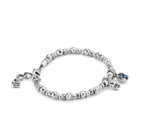 Uno de 50 Attractive bracelet with blue crystal - Carathea jewellers