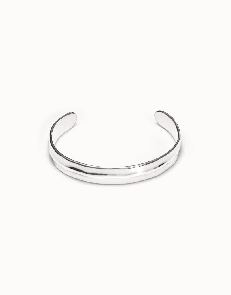 silver plated cuff bangle for ladies - Carathea jewellers