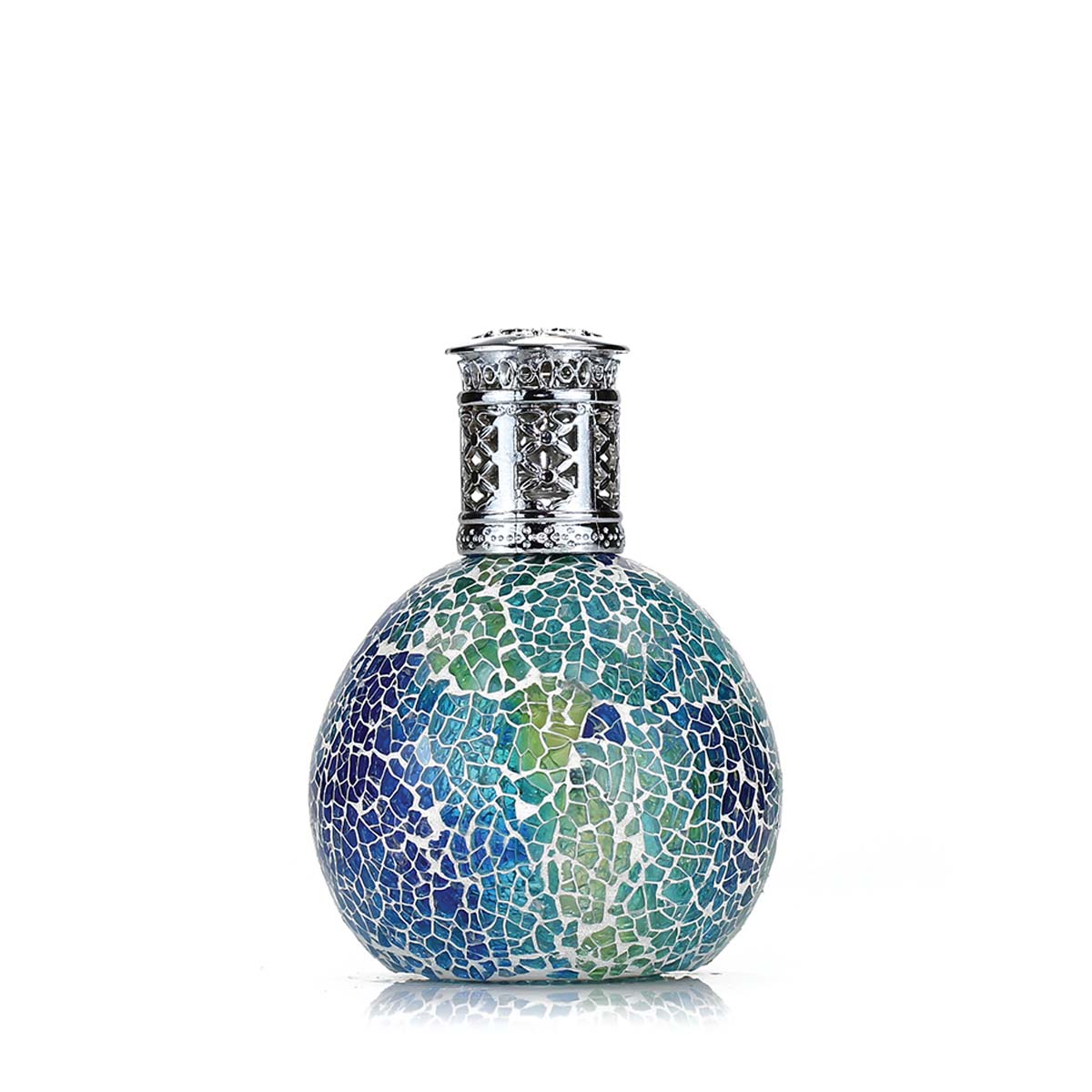 blue green mosaic fragrance lamp - Carathea jewellers