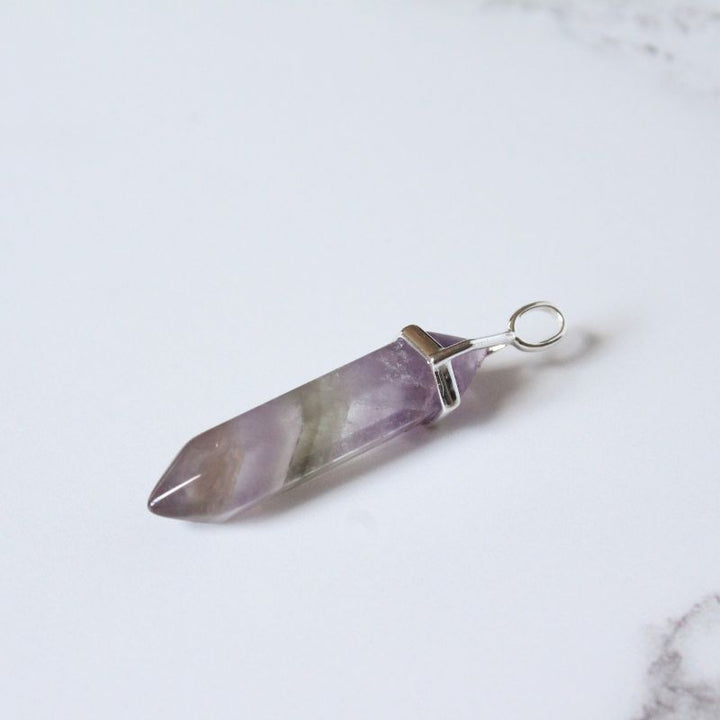 Amethyst DT Point Pendant in Silver (excludes chain)