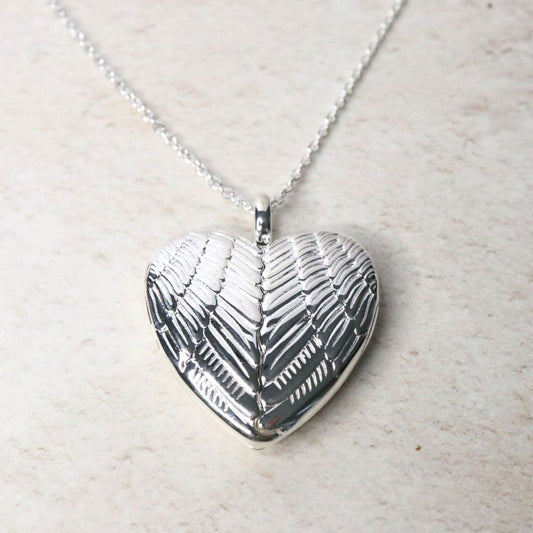 Silver Angel Wings Locket Necklaces & Pendants Carathea